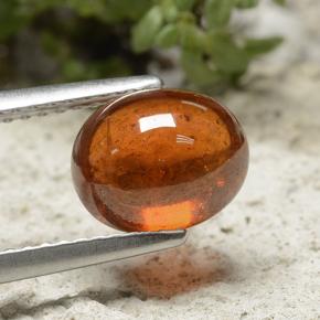 9,17 ctw natürlicher Amber Orange Spessartit-Garn, Oval Schliff, Lichtdurchlässig