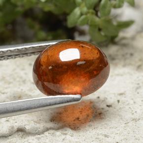 9,17 ctw natürlicher Amber Orange Spessartit-Garn, Oval Schliff, Lichtdurchlässig
