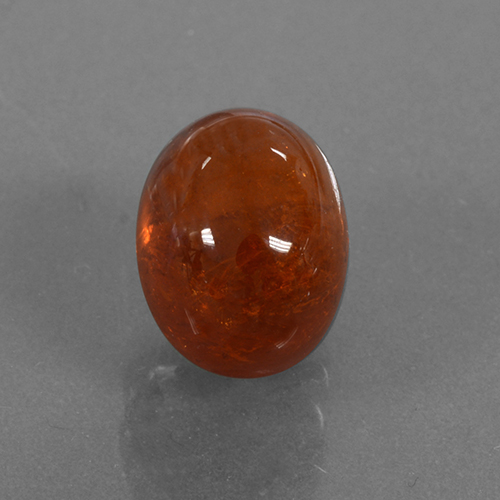 4,16 ctw natürlicher orangefarbener Spessartin, Oval Schliff, Lichtdurchlässig