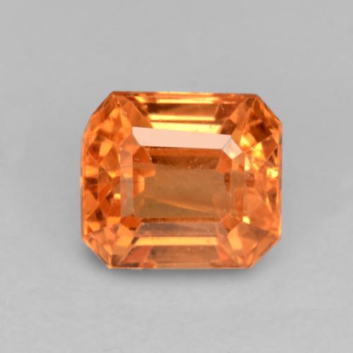 0,91 ctw natürlicher orangefarbener Spessartin, Smaragdschliff, VS-SI