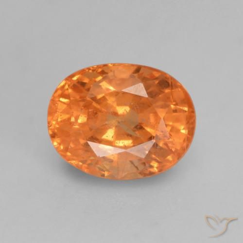 0,83 ctw natürlicher orangefarbener Spessartin, Oval Schliff, VS-SI