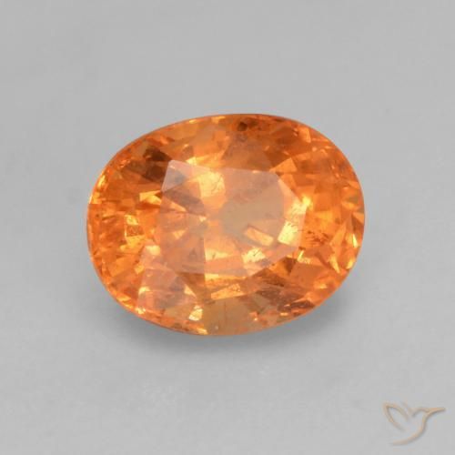 0,83 ctw natürlicher orangefarbener Spessartin, Oval Schliff, VS-SI