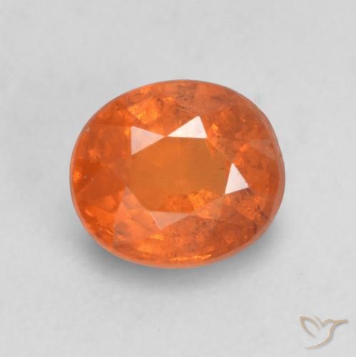 0.74ct Natürlicher Feuerorange Spessartit-Garn, Oval, VS-SI