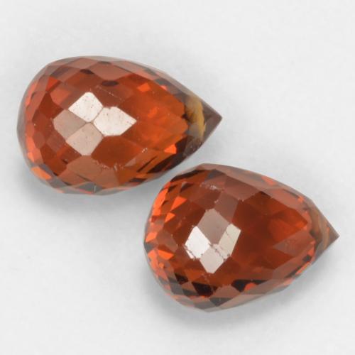 2.30 ct natürliche Tiefes Bernsteinrot Spessartit-Garn-Edelsteine, Briolette, VVS-VS