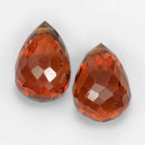 2.30 ct natürliche Tiefes Bernsteinrot Spessartit-Garn-Edelsteine, Briolette, VVS-VS