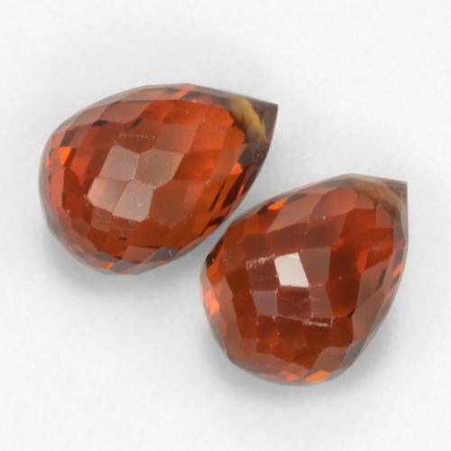 2.30 ct natürliche Tiefes Bernsteinrot Spessartit-Garn-Edelsteine, Briolette, VVS-VS