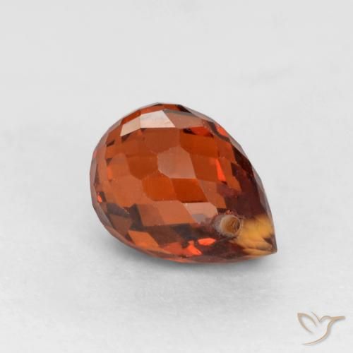 0.98ct Natürlicher Mittelrot Spessartit-Garn, Briolette, VS