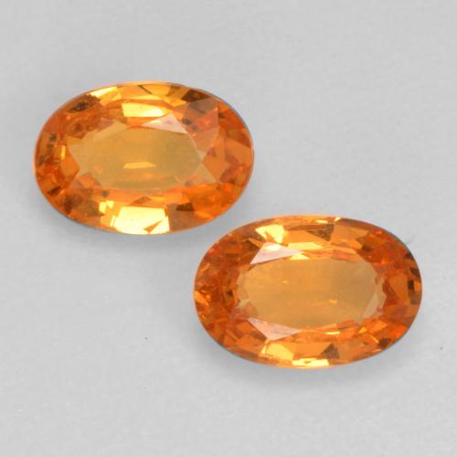 0,93 ct natürliche orangefarbener Spessartin-Edelsteine, Oval Schliff, VVS-VS