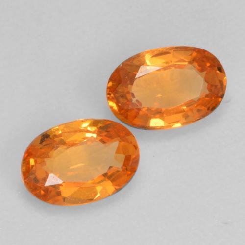 0,93 ct natürliche orangefarbener Spessartin-Edelsteine, Oval Schliff, VVS-VS