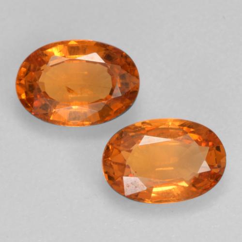 1,10 ct natürliche orangefarbener Spessartin-Edelsteine, Oval Schliff, VS