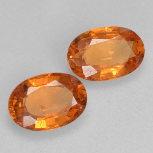 1,10 ct natürliche orangefarbener Spessartin-Edelsteine, Oval Schliff, VS