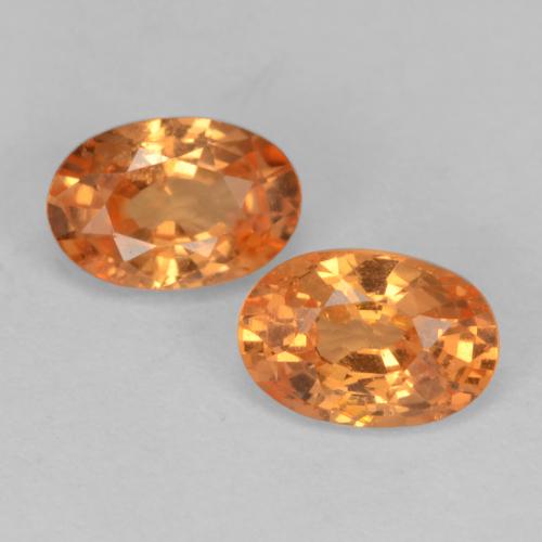1.36 ct natürliche Amber Orange Spessartit-Garn-Edelsteine, Oval Schliff, VS-SI