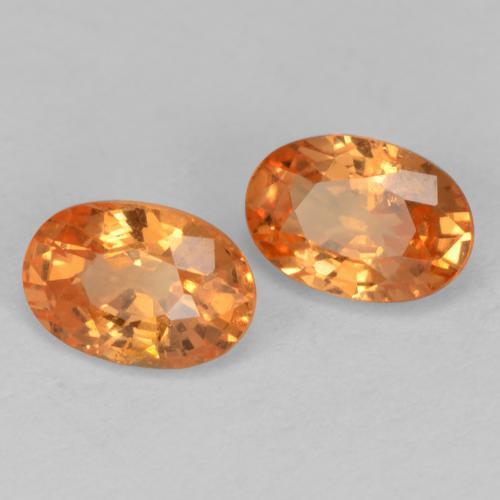 1.36 ct natürliche Amber Orange Spessartit-Garn-Edelsteine, Oval Schliff, VS-SI