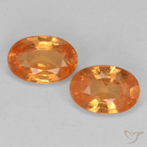 1.22ctw Natürlicher Amber Orange Spessartit-Garn, Oval, VS-SI