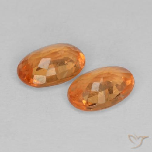 1.22 ct natürliche Amber Orange Spessartit-Garn-Edelsteine, Oval, VS-SI