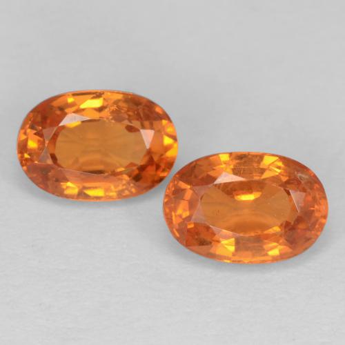 1,42 ct natürliche orangefarbener Spessartin-Edelsteine, Oval Schliff, VS-SI