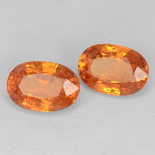 1,42 ct natürliche orangefarbener Spessartin-Edelsteine, Oval Schliff, VS-SI