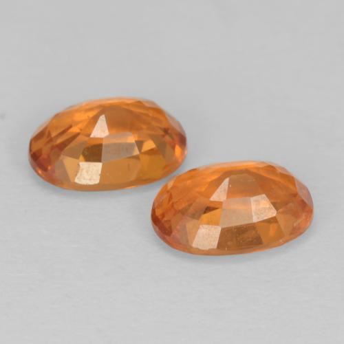 1,42 ct natürliche orangefarbener Spessartin-Edelsteine, Oval Schliff, VS-SI