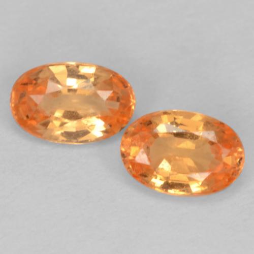 0,64 ct natürliche orangefarbener Spessartin-Edelsteine, Oval Schliff, VS