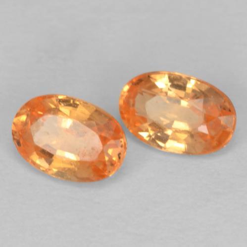 0,64 ct natürliche orangefarbener Spessartin-Edelsteine, Oval Schliff, VS