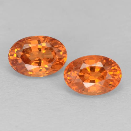 0,95 ct natürliche orangefarbener Spessartin-Edelsteine, Oval Schliff, VS