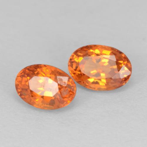 0,95 ct natürliche orangefarbener Spessartin-Edelsteine, Oval Schliff, VS