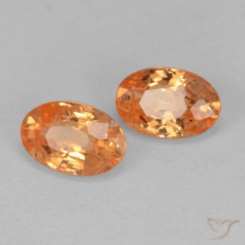 0.80 ct natürliche hellorange Spessartit-Garn-Edelsteine, Oval Schliff, VS-SI