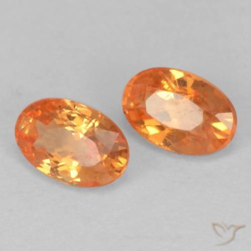 0.69 ct natürliche hellorange Spessartit-Garn-Edelsteine, Oval, VS-SI