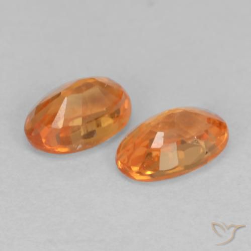 0.69 ct natürliche hellorange Spessartit-Garn-Edelsteine, Oval, VS-SI