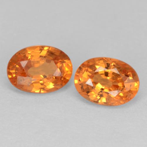 1.29 ct natürliche hellorange Spessartit-Garn-Edelsteine, Oval Schliff, VS-SI