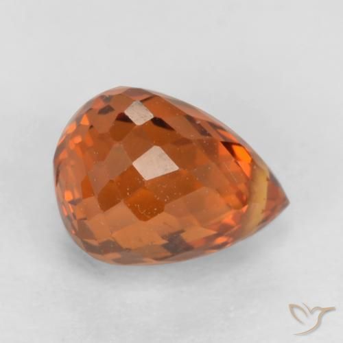 9,17 ctw natürlicher rötlich-orange Spessartit-Garn, Briolette, VS