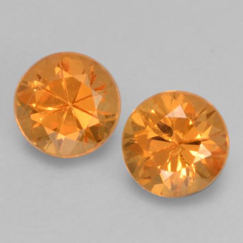 0,43 ct natürliche orangefarbener Spessartin-Edelsteine, Rundschliff, VS