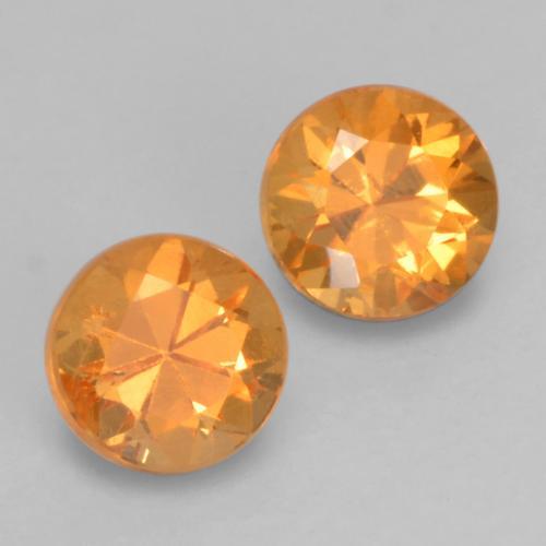 0,43 ct natürliche orangefarbener Spessartin-Edelsteine, Rundschliff, VS
