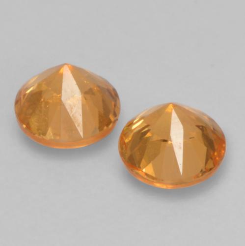 0,43 ct natürliche orangefarbener Spessartin-Edelsteine, Rundschliff, VS