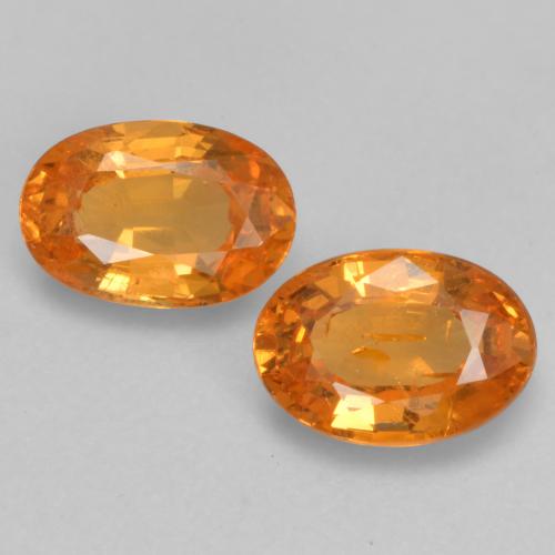 1,19 ct natürliche orangefarbener Spessartin-Edelsteine, Oval Schliff, VS