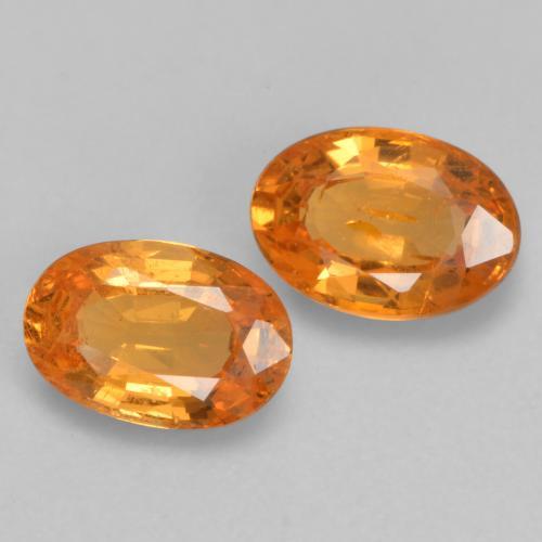 1,19 ct natürliche orangefarbener Spessartin-Edelsteine, Oval Schliff, VS