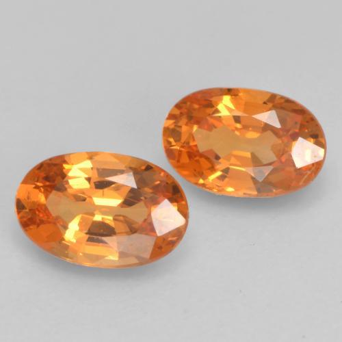 1,11 ct natürliche orangefarbener Spessartin-Edelsteine, Oval Schliff, VS