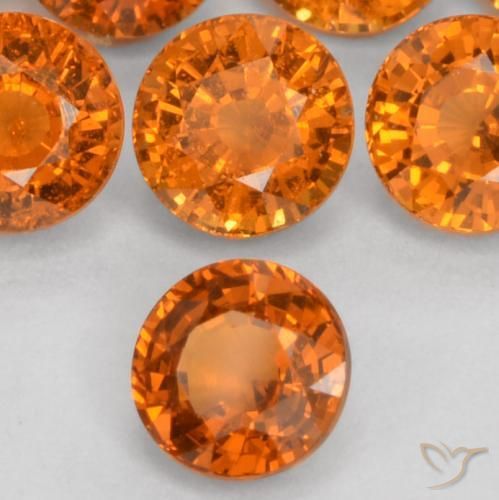 9,17 ctw natürlicher Mittelorange Spessartit-Garn, Runden, VS
