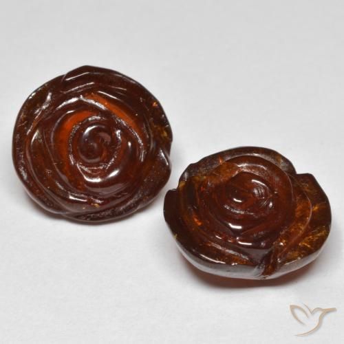 27.81 ct natürliche tieforange Spessartit-Garn-Edelsteine, Blumen-Schliff, Lichtdurchlässig