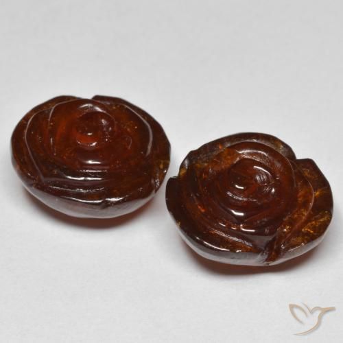 27.81 ct natürliche tieforange Spessartit-Garn-Edelsteine, Blumen-Schliff, Lichtdurchlässig