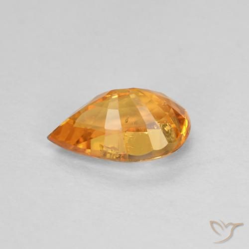 0,58 ctw natürlicher orangefarbener Spessartin, Birnenform, VS-SI