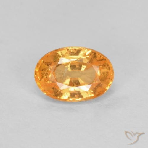 0.59ct Natürlicher Intensives Orange Spessartit-Garn, Oval, VS-SI