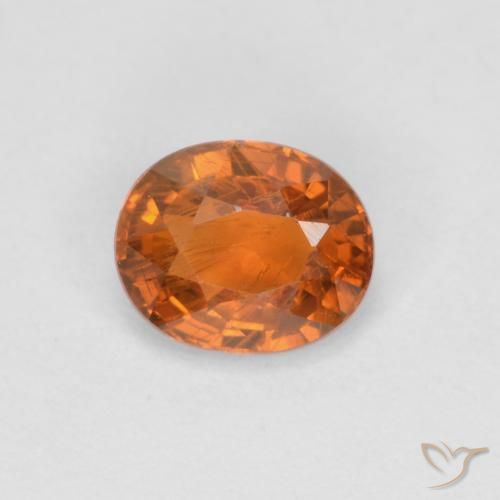 0.54ct Natürlicher Mitteldunkles Orange Spessartit-Garn, Oval, VS