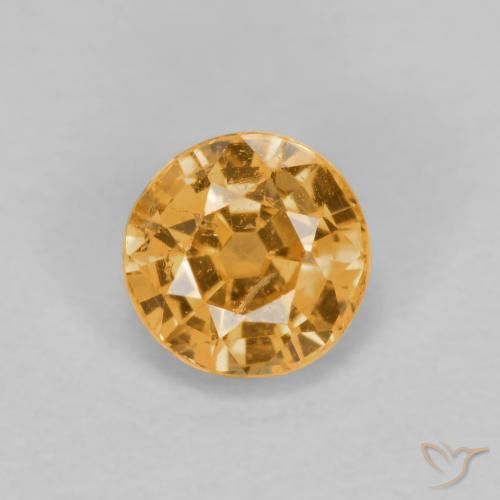 0.52ct Natürlicher Mittelorange Spessartit-Garn, Runden, VS