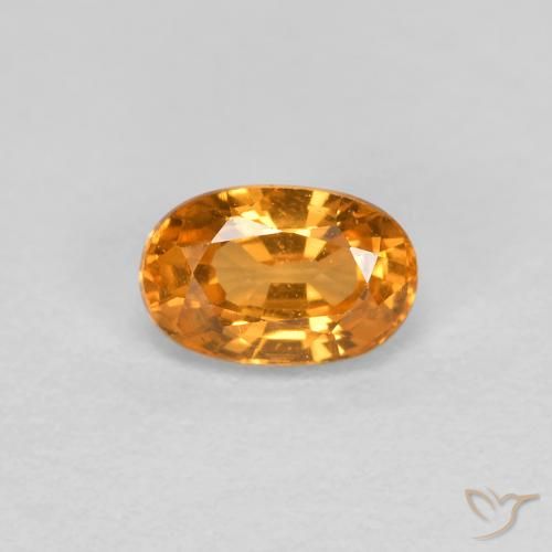 0.44ct Natürlicher Aprikose Orange Spessartit-Garn, Oval, VS