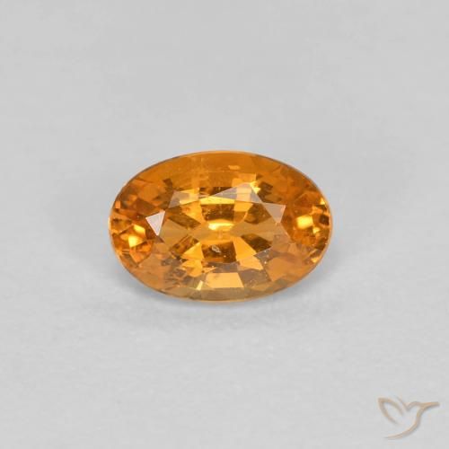 0.40ct Natürlicher Aprikose Orange Spessartit-Garn, Oval, VS
