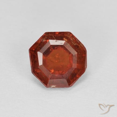 1.21ct Natürlicher Dunkelorange Spessartit-Garn, Smaragdschliff, SI