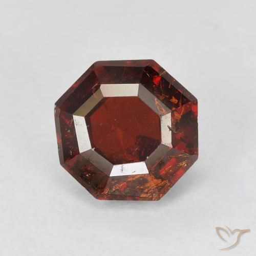 2.46ct Natürlicher Dunkelorange Spessartit-Garn, Smaragdschliff, SI