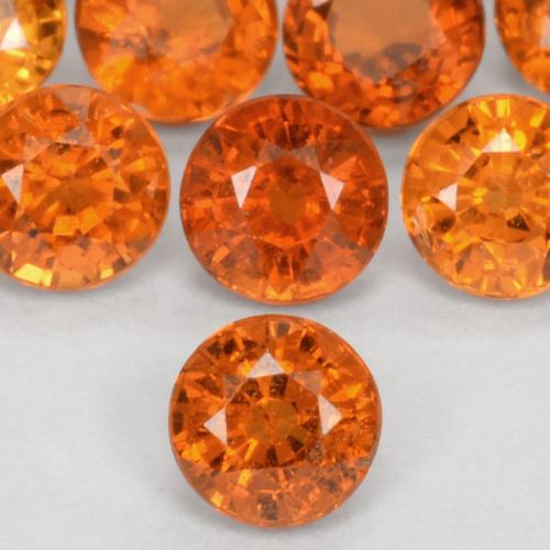 0,57 ct natürliche Tiefes Orange Spessartin-Edelsteine, Rund Schliff, VS