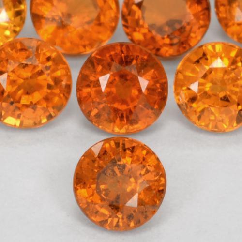 0,57 ct natürliche Tiefes Orange Spessartin-Edelsteine, Rund Schliff, VS